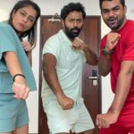 Keerthi shanthanu Instagram - Don’t be afraid to be yourself 😍 Dance Therapy🕺🏻💃 🧿 #Jumbalaka with these 2️⃣ power houses 💥🎉 Choreo #Shanthnu #pringle Shot & edited #shanthnu #dance #dancereels