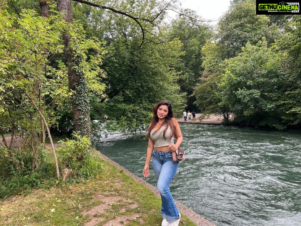 Ketika Sharma Instagram - the high current waters have always been irresistible for me ever since childhood for reasons unknown!! (I’ve always landed up jumping in 😝 #iykyk ) English-Garden