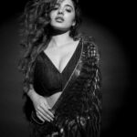 Ketika Sharma Instagram - I liked it, I draped it 🖤 #2 Styled by @rashmitathapa Wearing @sabaahat Jewellery @karnikajewelshyd Shot by @puchi.photography HMU @makeuphairbyrahul Draping @deparsalon #saree #tb