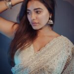 Ketika Sharma Instagram - Au clair de lune 🌗 #2 Styled by @rashmitathapa Wearing @sabaahat Jewellery @amrapalijewels Shot by @puchi.photography HMU @makeuphairbyrahul Draping @deparsalon #brotheavatar #prereleaseevent #promotional #look #whitetheme #brotheavatarfromjuly28🌀