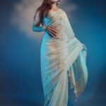 Ketika Sharma Instagram - Au clair de lune 🌗 #2 Styled by @rashmitathapa Wearing @sabaahat Jewellery @amrapalijewels Shot by @puchi.photography HMU @makeuphairbyrahul Draping @deparsalon #brotheavatar #prereleaseevent #promotional #look #whitetheme #brotheavatarfromjuly28🌀