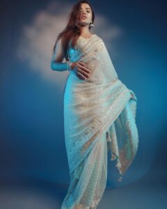 Ketika Sharma Instagram - Au clair de lune 🌗  #2 

Styled by @rashmitathapa
Wearing @sabaahat
Jewellery @amrapalijewels
Shot by @puchi.photography 
HMU @makeuphairbyrahul
Draping @deparsalon 

#brotheavatar #prereleaseevent #promotional #look #whitetheme #brotheavatarfromjuly28🌀