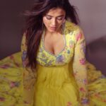 Ketika Sharma Instagram - different shades of my favourite colour 💛 Styled by @rashmitathapa Wearing @kaastaanbydivaajain Shot by @puchi.photography Makeup @makeupartist_arti #tb #anarkali #styled