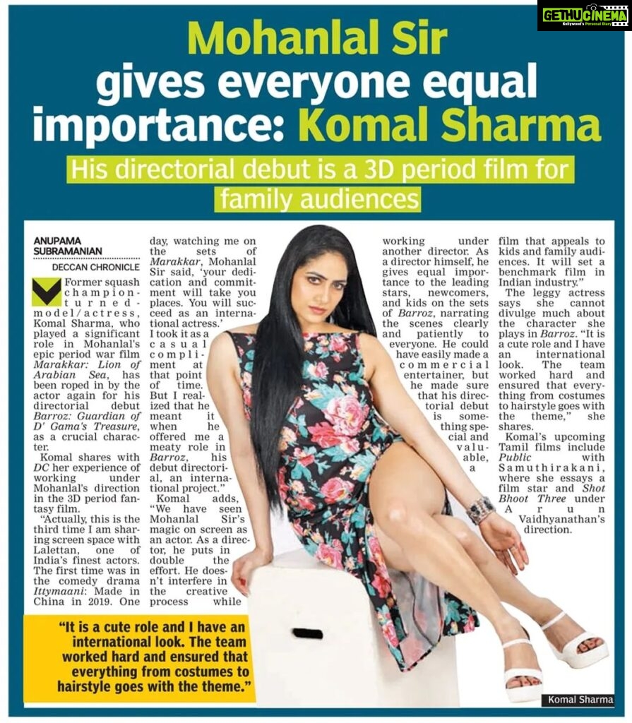 Komal Sharma Instagram - Thank you so much Anupama Subramaniam mam #anupamasubramaniam for your beautiful words and support to me, pioneer like you writing such mind blowing article itselfis award winning experience to me. You’re the best mam. I’m humbled and grateful. You knocked me off my feet. My heart is still smiling Your thoughtfulness is a gift I will always treasure. You made my day.”I’m touched beyond words. All I can say is wow! (Except, of course, I’m grateful.)” John sir @a._john_pro My heart just keeps thanking you and thanking you. You’re a blessing to me. Thank you for being my angel. My sincere thanks to Deccan Chronicle paper @deccanchronicle_official @deccanchronicle_entertainment #filmstar #movies #filmindustry #movie #actors #beautifulactress #hollywood #acting #actress🎬 #actorslife #bollywood #barroz #mohanlal #fashion #photography #instagram #instagood #cinema #follow #acting #actresslife #photooftheday #celebrity #nationalheroine #actresslife #nationalcrush #desihot #indianactress