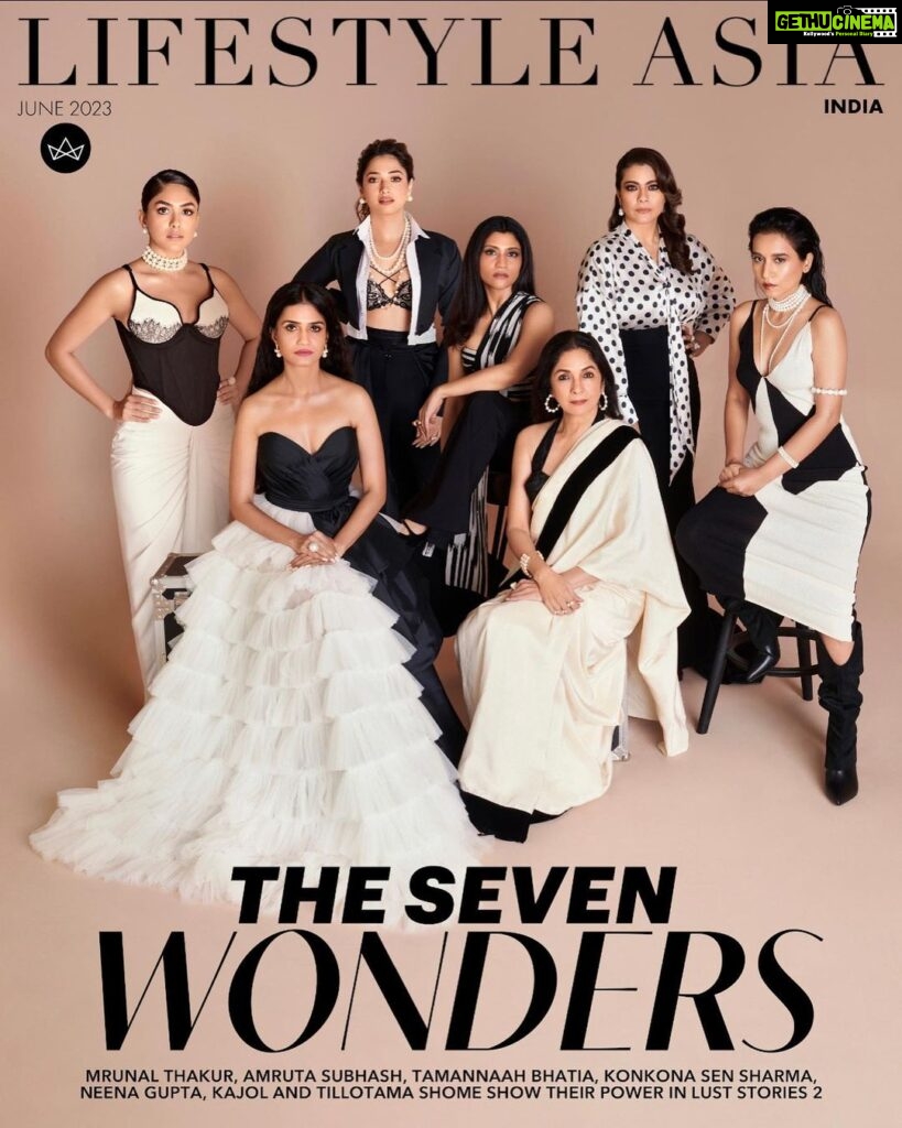 Konkona Sen Sharma Instagram - 7 wonders. One picture. Find us on the cover of @lifestyleasiaindia @lsa.arena for @netflix_in 's Lust Stories 2 💛 From L-R - @mrunalthakur , @amrutasubhash , @tamannaahspeaks , @konkona , @neena_gupta , @kajol , and @tillotamashome Magazine Credits: Editor-in-Chief: Rahul Gangwani (@rahulgangs_) Photographer: The House of Pixels (@thehouseofpixels) Stylist: Mohit Rai (@mohitrai) Interview by Analita Seth (@analitaseth) and Mayukh Majumdar (@mayuxkh) Production: By The Gram (@by.the.gram) @rsvpmovies @flyingunicornfilms @ronnie.screwvala @ashidua @pashanjal