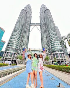 Kritika Sharma Instagram - Just the way I’m feeling I just can’t deny! 
First day of Malaysia 
Sky tower , sky box , twin towers 💙
Outfit @khwaab_design_official 
Styled by @styleby_shivi 

#travel #malaysia #kualalampur #twintowers #skybox #skytower #girl