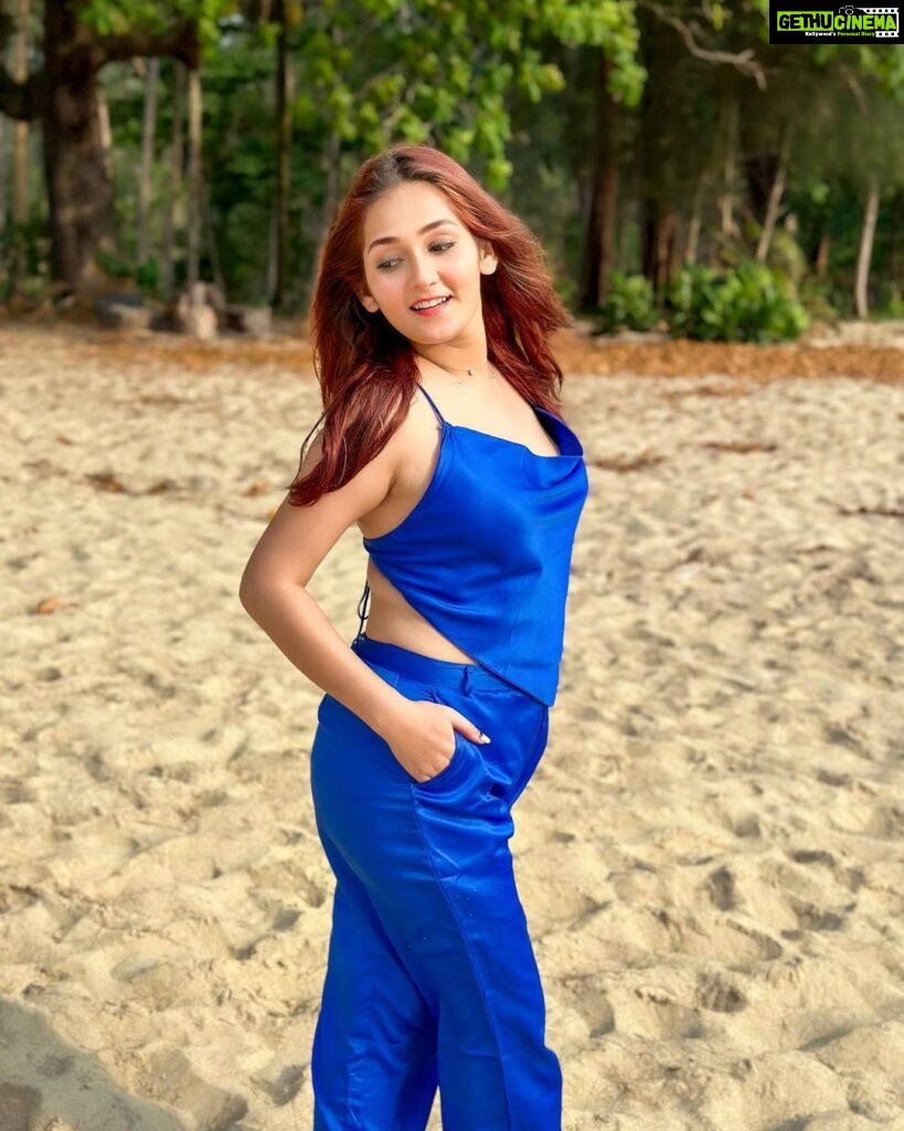 Kritika Sharma Instagram - 💙 #travel #bluedress #jumpsuit #beach #thailand #indiangirl