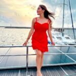 Kritika Sharma Instagram – Yatch party ❤️ 
Outfit @tomberamoureuxin 

@saillanka @goldcoastfilmsofficial @scy.awards 
#saillanka #saillankacharter #scyisthelimit #travel #srilanka #model #indian Srilanka Colambo