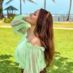 Kritika Sharma Instagram - 🍀 Outfit @bereziasm Styled by @rimadidthat Location @cinnamonbeyberuwala #travel #srilanka #lifestyle #fashion #model #indian #girl #influencer Cinnamon Bay, Beruwala