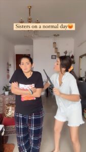 Kritika Sharma Instagram - Happy rakshaabandhan 😂🥰 Tag that sister !!! Jo girgat ki tarah rang badalti hain 😂😂🙈🙈🙈🙈🙈 #sisters #reels #reelkarofeelkaro#rakshabandhan #festival #love #sharmasisters #tanyasharma #kreetikasharma