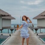 Kritika Sharma Instagram - Once upon a time in the maldives 🤍 📸 @mesmerizingmaldivesphoto Outfit @thegroomingcollection Stylist @the_neerajpandey Location @velassarumaldives Travel partner @osmoholidays VELASSARU MALDIVES