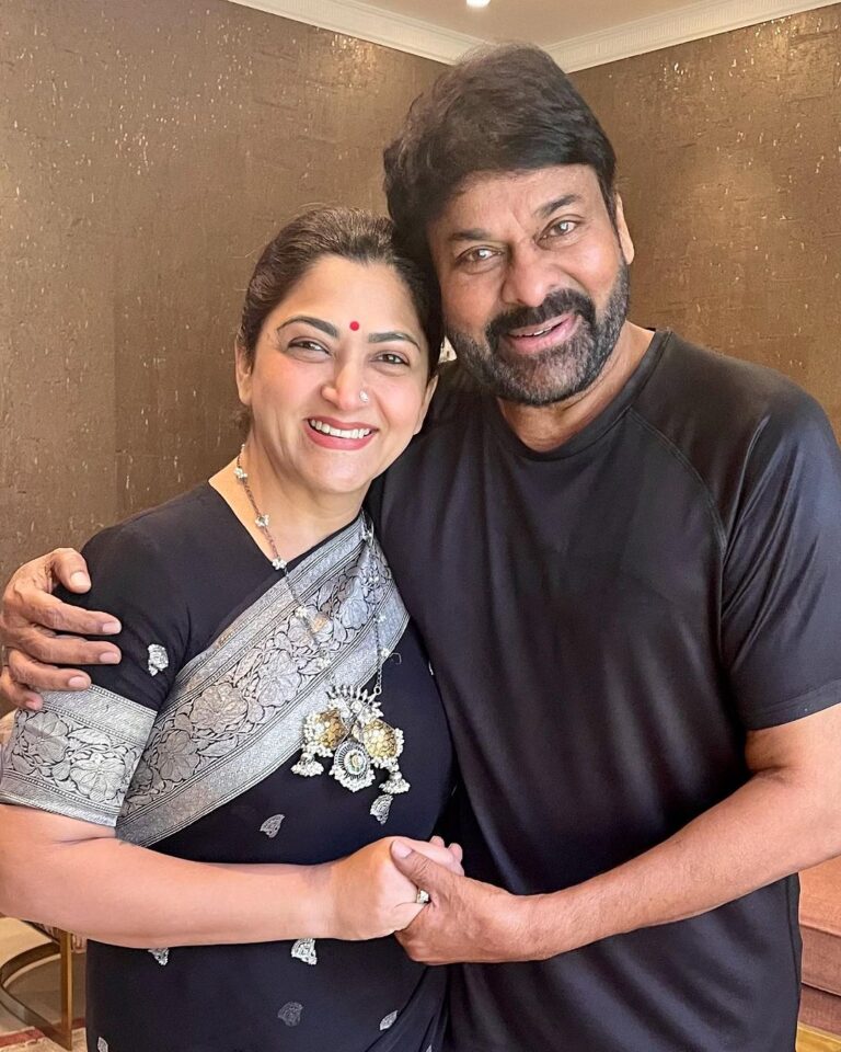 Kushboo Instagram - A very happy birthday to the man I look up to with immense respect and admiration. @chiranjeevikonidela sending you loads of love Sir. Happy birthday ❤️❤️❤️💐💐🎂🎂🎂🥰🥰🥰🤗🤗🤗🤗