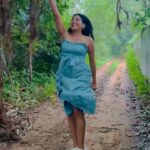 Lahari Shari Instagram - Lost in the whispers of nature's embrace, amidst the symphony of trees. Exploring nature's wonderland with a skip in my step and a smile on my face! 🌳🌿 Walking with a dramatic flair, I find solace in the serene shades of green. 🌿✨🌳💚 Designer and Stylist : @adamohyd #NatureLover #WalkingInWonderland #HappyVibes #HappiestHiker #HappyFeet Shamshabad Ammapalli Temple