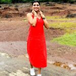 Lahari Shari Instagram - Lost in nature's embrace, where every step leads to tranquility. 💚✨ Designer and Stylist : @adamohyd #GoaAdventures #NatureLover #GoaGreenery #RainyDays #happysoul #SmilingFromTheHeart Salaulim Dam Goa