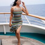 Lahari Shari Instagram - Cruising through life, feeling the salty air and loving every moment. 🚢💫 🌊✨ Photographer : @troyphotographyofficial #PositiveVibes #HappySunday #LifeIsAJourney #SeasTheDay #SeaBreeze #SunKissed #CruiseModeActivated #CruiseLife #FeelingAwesome #LivingMyBestLife