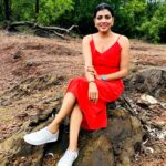 Lahari Shari Instagram - Lost in the depths of my thoughts, sitting on this solitary rock. Varca Beach, Goa, holds my heart captive in its embrace. In this dramatic moment, a sense of happiness fills my soul. Designer and Stylist : @adamohyd #VarcaBeach #GoaVibes #FindingPeaceOnTheRocks #BeachVibes #GoaDiaries #SoulSearching Varca Beach - Goa - India