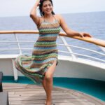 Lahari Shari Instagram - Cruising through life, feeling the salty air and loving every moment. 🚢💫 🌊✨ Photographer : @troyphotographyofficial #PositiveVibes #HappySunday #LifeIsAJourney #SeasTheDay #SeaBreeze #SunKissed #CruiseModeActivated #CruiseLife #FeelingAwesome #LivingMyBestLife