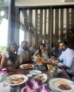 Lakshmi Manchu Instagram - Rakhi Lunch❤️ filled with love, laughter and yummy food! 
@manojkmanchu @bhumamounika