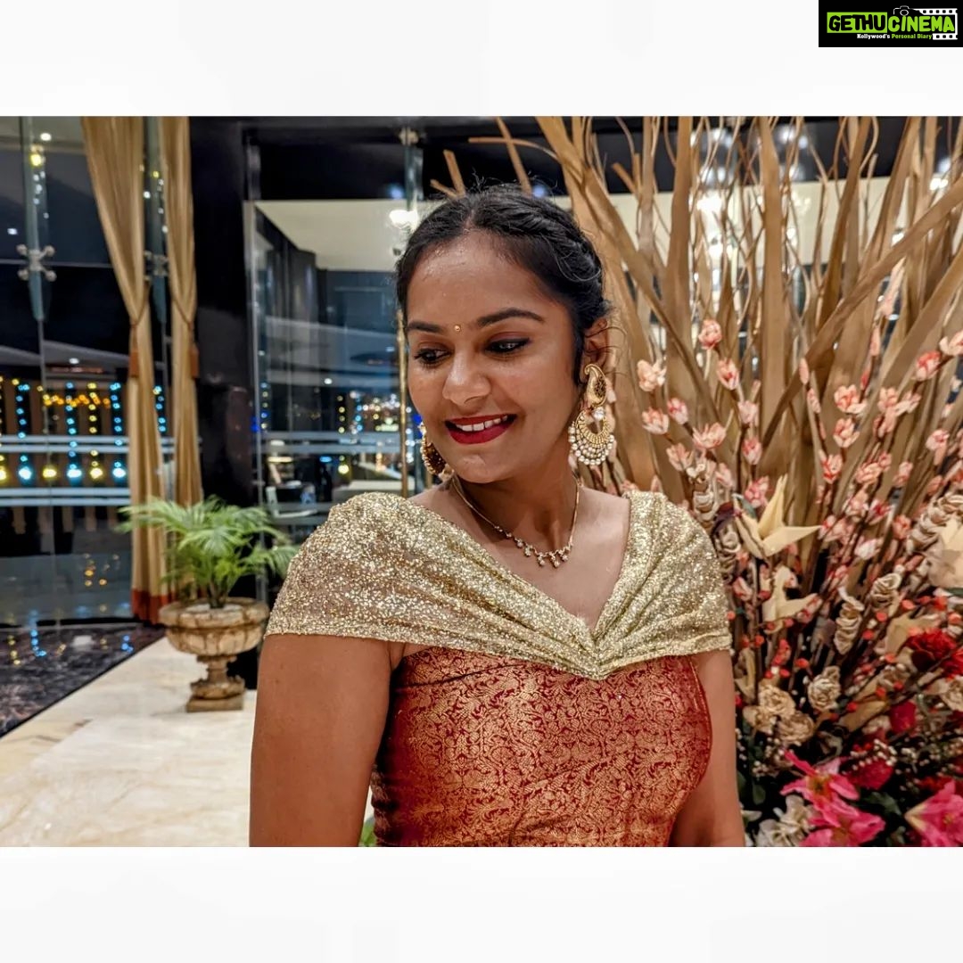 Lakshmi Priyaa Chandramouli Instagram - Wearing my mother's pattu saree upcycled into this beautiful dress by @rajdaksh of @studiodaksh ! She made this for my wedding reception and I wear this dress often. Yes, I repeat my clothes and I love it! A good dress should be worn multiple times! ❤️ #LakshmiPriyaaChandramouli #UpcycleFashion #UpCycling #Sustainability #WearThemOften #Styling #SelfMakeUp #SelfStyling #ActorsLife #AmmaSpecial #AmmaSaree #RoyalFeels #GratitudeAlways #EnvironmentFriendly #TamilActress #TamilPonnu #KollywoodActress