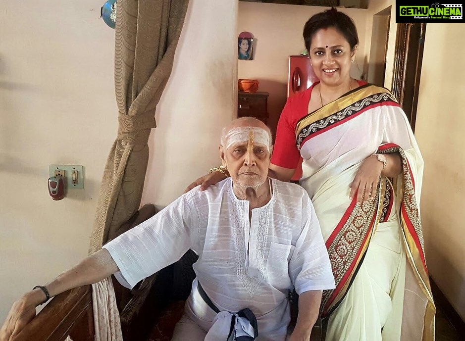 Lakshmy Ramakrishnan Instagram - #HappyFatherDay everyone ❤️ My father PK Krishnaswamy, was a towering personality who rose up and marched forward every time he was knocked down. I strive to make my parents proud, today & everyday🙏