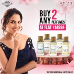 Lara Dutta Instagram - Get 2 ARIAS perfumes for Rs 1499 and let premium fragrances speak volumes! #ARIAS #Laraduttabhupati #perfumes #women #sale #limitedperiodoffer