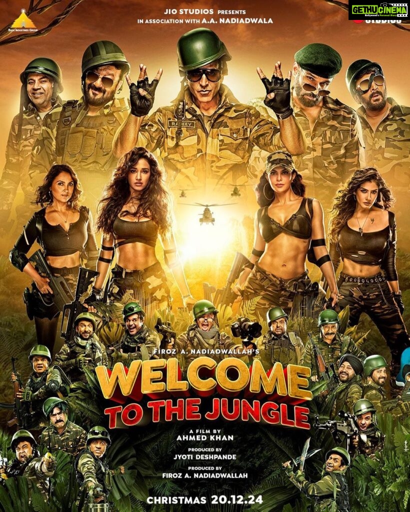 Lara Dutta Instagram - We know you can hear the welcome…welcome…welcome tune in your heads too! Christmas - 20th December, 2024 brings #Welcome3, the biggest family entertainer to cinemas! #WelcomeToTheJungle Produced by #JyotiDeshpande Produced by #FirozANadiadwallah Directed by @khan_ahmedasas @officialjiostudios @baseIndustries_group
