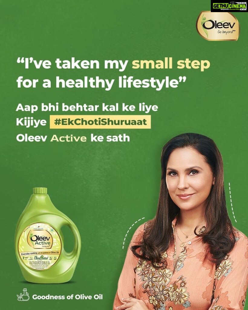 Lara Dutta Instagram - Big goals. Big steps. Big worries? Nope. How about we spin it around and Start Small instead? It is always seen how small gradual actions eventually sum up to big significant changes. And choosing to take the stairs OR switching to a healthy cooking oil — are both great examples of key small steps towards a proactive and healthy lifestyle. So, I urge you to take that small step and make Active rehne ki #EkChotiShuruaat, Oleev Active ke saath. #Oleev #EkChotiShuruaat #OleevActive #StartSmall #ForaBetterTomorrow #Active #HealthyLiving #ProactiveLifestyle #Fitness #Health #HealthyLifestyle #SmallStep #Cooking #CookingOil #IndianCooking