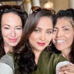 Lara Dutta Instagram - A before and after with these two crazy mavericks!! Both drive me cuckoo bananas but are the best girls to be flanked by!! 😘😘. @nikolettaskarlatos @clarabellesaldanha #setlife #londondiaries #film #blessed #makeup #hair