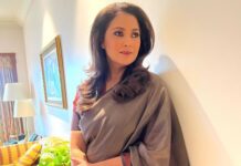 Lara Dutta Instagram - Loved Ramona’s sarees and jewellery so much! 🥰🥰. To dress a character to be powerful and vulnerable at the same time! #IshqENadaan only on #JioCinema…..