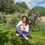 Lara Dutta Instagram - Look Ma, I match the flowers!!! 🪻🪻😂😂🪻🪻 #purplerain #constantgardener #beauty #nature #life #love #potteringabout