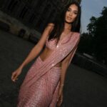 Lisa Haydon Instagram - Love this iconic @arpitamehtaofficial sari💕💕Wish we could do it all over again because my sister’s wedding might have been the most fun we’ve ever had, and there is no other outfit I would have rather danced the night away in. 📸 @moeez Natural History Museum
