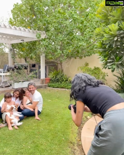 Lisa Ray Instagram - Thanks @by.ushma devi and @makeupbymaitreyi for braving the sandstorm today to capture some moments in the Ray-Dehni mad, chaotic household. (Yes, we are that family that does the annual white shirt group photos 😂) I notice I’ve become terribly impatient and dare I say, awkward, in front of the camera lately, like a spell has broken. Perhaps on a deeper level this self-consciousness with being photographed marks the transition between swimming in the river and clambering out onto the sandy bank to watch the current stream by. I’M OVER IT. The desire to be seen a particular way, to play with artifice and disappear into a different character that photography afforded me my entire career has faded. But then I never truly prioritised grabbing eyeballs. Anyhow, today I’d rather watch my family being captured by the skillful eye of @by.ushma who specialises in natural, authentic images which is what draws me to her as a photographer and friend. Waiting - such an exquisite practise in a world of instant gratification - now for the results.