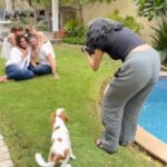 Lisa Ray Instagram - Thanks @by.ushma devi and @makeupbymaitreyi for braving the sandstorm today to capture some moments in the Ray-Dehni mad, chaotic household. (Yes, we are that family that does the annual white shirt group photos 😂) I notice I’ve become terribly impatient and dare I say, awkward, in front of the camera lately, like a spell has broken. Perhaps on a deeper level this self-consciousness with being photographed marks the transition between swimming in the river and clambering out onto the sandy bank to watch the current stream by. I’M OVER IT. The desire to be seen a particular way, to play with artifice and disappear into a different character that photography afforded me my entire career has faded. But then I never truly prioritised grabbing eyeballs. Anyhow, today I’d rather watch my family being captured by the skillful eye of @by.ushma who specialises in natural, authentic images which is what draws me to her as a photographer and friend. Waiting - such an exquisite practise in a world of instant gratification - now for the results.