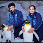 Malavika Krishnadas Instagram – Pingu has always been one of my favorite cartoon …Got a chance to give them a warm hug in real 🥹🫶🏻🐧 Btw they are husband and wife like us 🤪😜