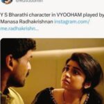 Manasa Radhakrishnan Instagram - YS Bharathi from Ram Gopal Varma’s “Vyooham” 🤍♥️ #Vyooham #ramgopalvarma #ajmalamir #sajeeshrajendran #ysjagan #ysbharathi #stilldreaming ♥️ Hyderabad, India
