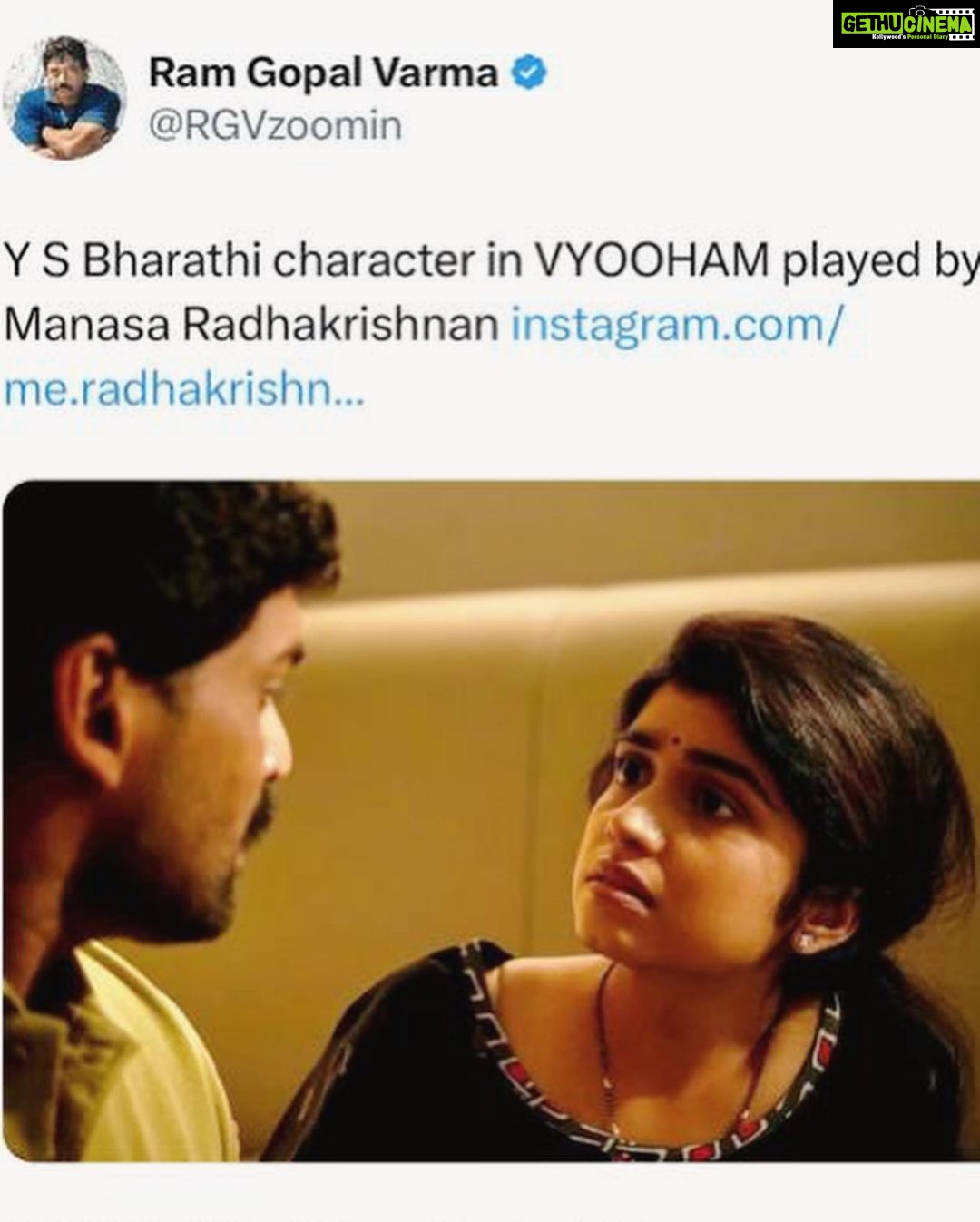 Manasa Radhakrishnan Instagram - YS Bharathi from Ram Gopal Varma’s “Vyooham” 🤍♥️ #Vyooham #ramgopalvarma #ajmalamir #sajeeshrajendran #ysjagan #ysbharathi #stilldreaming ♥️ Hyderabad, India
