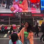 Manasi Parekh Instagram – We got to be on a billboard @timessquarenyc for 15 seconds!!!!! This is the best memory of NYC that @gohilnirvi and me will have forever!!! It was unreal and super special ♥️♥️♥️♥️

#15secondsoffame #dreamcometrue #timessquare  #billboard  #motherdaughter Times Square, New York City