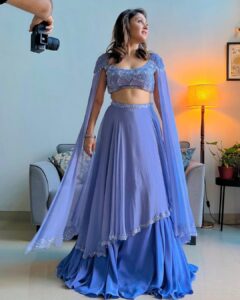 Manjari Fadnnis Instagram - If I were a flower I would be Lavender. She’s the type of flower that can still grow & bloom after a forest fire 🔥

Styled by: @v4ustyling
Outfit: @greatmillscollective
@labeljadebyashima
PR: @v4umedia
Manager: @babubhaithiba
Pics courtesy:  @yashkurle 

#Lavender #indianoutfit #wedding #bollywoodshaadi  #styling #beautiful #indianactress #manjarifadnis #indianwedding #trending #trendingreels #bollywoodactress