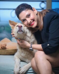 Manjari Fadnnis Instagram - That’s Charlie 🐕❤️ our building stray who waits near the lift & whenever anyone gets in, he walks in all excited with them & finds his way to my door on my floor, knocks with his paw 🐾 & walks in home eats a good meal & sleeps all day & once he’s well rested, he knocks on the door again to be dropped down. Oh y’a & he also gets occasional baths from me or a few other people here, when he gets dirty. 
But Charlie wasn’t always a stray. 

….I 1st time found him in our residential complex chilling inside a baby pool in the clubhouse (while it was shut during the lockdown). He loves water… He used to just randomly jump into the fish pond in the club, just for kicks to play with the fish… 😅 We soon realised he was an abandoned baby, amongst the many dogs who got abandoned by families during Corona times… I don’t know how can anyone have the heart to do that. Disgusts me… 
He used to wait near the lift & cry as if waiting for his family to just take him home. It broke our hearts… 
The other strays in the society  used to try bullying him, but he held his ground, just stood there fearlessly & let them bark it out. Till they all got used to his presence. He slowly made a place for himself & steadily with his sweet gentle personality, won the hearts of everyone in our colony & we named him Charlie. 😊 
We tried getting him adopted but no one took him in since he was already a grown up dog & not a breed (Though he looks like a cross between a Husky & a Golden Retriever with hazel eyes. He’s gorgeous) 
Anyway, He’s now used to treating this beautiful complex as his home… while a few of us here give him all the love & care he needs.
& now instead of 1 home he has found homes in 6/7 different houses here including mine, where he’s welcome, (Btw he’s very sweet with cats too) He visits us, sleeps all day & leaves when he feels like. (Our building society was sweet enough to make an exception for him otherwise they are very strict with rules for strays)
I guess he gets the best of both worlds now.. Home when home & Freedom when he wants to be wild! 

#adoptdontshop #bestofbothworlds  #straydogs #mixbreed #dontabandonyouranimals