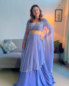 Manjari Fadnnis Instagram - If I were a flower I would be Lavender. She’s the type of flower that can still grow & bloom after a forest fire 🔥

Styled by: @v4ustyling
Outfit: @greatmillscollective
@labeljadebyashima
PR: @v4umedia
Manager: @babubhaithiba
Pics courtesy:  @yashkurle 

#Lavender #indianoutfit #wedding #bollywoodshaadi  #styling #beautiful #indianactress #manjarifadnis #indianwedding #trending #trendingreels #bollywoodactress