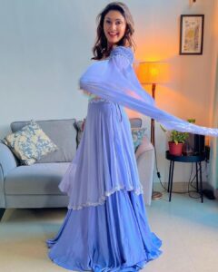Manjari Fadnnis Instagram - If I were a flower I would be Lavender. She’s the type of flower that can still grow & bloom after a forest fire 🔥

Styled by: @v4ustyling
Outfit: @greatmillscollective
@labeljadebyashima
PR: @v4umedia
Manager: @babubhaithiba
Pics courtesy:  @yashkurle 

#Lavender #indianoutfit #wedding #bollywoodshaadi  #styling #beautiful #indianactress #manjarifadnis #indianwedding #trending #trendingreels #bollywoodactress