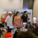 Meenakshi Dixit Instagram - Congratulations for special screening of #GeethaSakshiga. The film will be released in Hindi & Telugu on 7th April 2023, All the best team. @chetanmaisuria @anthony_mattipalli @viralbhayani thanku viral @expansionprofficial #GeethaSakshiga