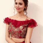 Meenakshi Dixit Instagram - ❤️ By @archithanarayanamofficial #meenakshidixit #love #designer #ethnicwear #indianoutfit #instagood #instafashion #designerwear #red