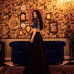 Meera Jasmine Instagram - The mystic hues of old world charm 🌗✨ Photography : @vaffara_ Stylist : @asaniya_nazrin Makeup : @unnips Outfit : @dhaga_ki_kahani Accessories : @goodwillcollectionskerala #BackToBlack #OnwardsAndUpwards #Being #MJ