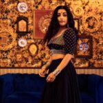 Meera Jasmine Instagram - The mystic hues of old world charm 🌗✨ Photography : @vaffara_ Stylist : @asaniya_nazrin Makeup : @unnips Outfit : @dhaga_ki_kahani Accessories : @goodwillcollectionskerala #BackToBlack #OnwardsAndUpwards #Being #MJ