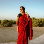 Meera Nandan Instagram - 🥀 Jewellery @bhimajewellersme #red #rose #dessert #saturday #saree #indianwear #mydubai #ummalquwain #beach #allsmiles #positivevibes #allheart #instagood Dubai, United Arab Emirates