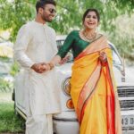 Meera Nandan Instagram - Love, arranged to perfection! From a matrimonial site to the promise of forever, Meera and Sreeju have come a long way. After the state where parents talk among themselves, Sreeju flew from London to Dubai to meet who would become the most important person in his life; his partner for eternity and beyond. The rest of the story goes like any other, yet rich in its uniqueness – they meet, they fall in love, and they decide to spend the rest of their lives together. Here’s to being newly engaged!🥂 . . . Photographer: @lightsoncreations Makeup: @unnips Styled by: @styledbysmiji Jewellers: @amaera_jewels . . . #weddingphotography #engagementphotography #engagementphotos #meeranandan #meeranandanengagement #celebritywedding #celebrityengagement #celebrityweddingphotographer #celebrityweddingphotography #celebritiesofkerala #keralaweddingstyles #malayalammovies #malayalamactress #keralaactress #keralacelebrity #influencerwedding #weddingphotoinspiration #keralaweddingstyles #lightsoncreations #studioloc #teamloc