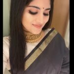 Megha Akash Instagram – •Little by little 🖤 •
Wearing @dhinakaran_silks 

#promotions #work #saree