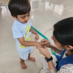 Meghana Raj Instagram – Once we become a parent it’s not just the children crossing milestones but us as parents too! 
And today happens to be one such special day! 
Raayan’s very first day of school! I simply can’t put the emotions I went through in words… his very 1st step towards education, knowledge and most importantly life lessons 😊
Need All ur good wishes and blessings for our little one 🙏
@chirusarja #raayanrajsarja