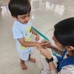 Meghana Raj Instagram - Once we become a parent it's not just the children crossing milestones but us as parents too! And today happens to be one such special day! Raayan's very first day of school! I simply can't put the emotions I went through in words... his very 1st step towards education, knowledge and most importantly life lessons 😊 Need All ur good wishes and blessings for our little one 🙏 @chirusarja #raayanrajsarja